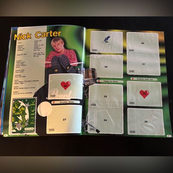 1997 Backstreet Boys Pop Music Vintage Sticker Card Book - NOW $10 - Picture 3 of 7